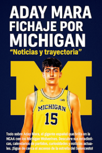 Aday Mara con el número 15 de Michigan Wolverines