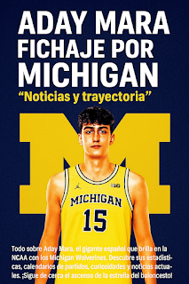 Aday Mara con el número 15 de Michigan Wolverines