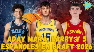 Aday Mara sonriendo con el equipo de Michigan