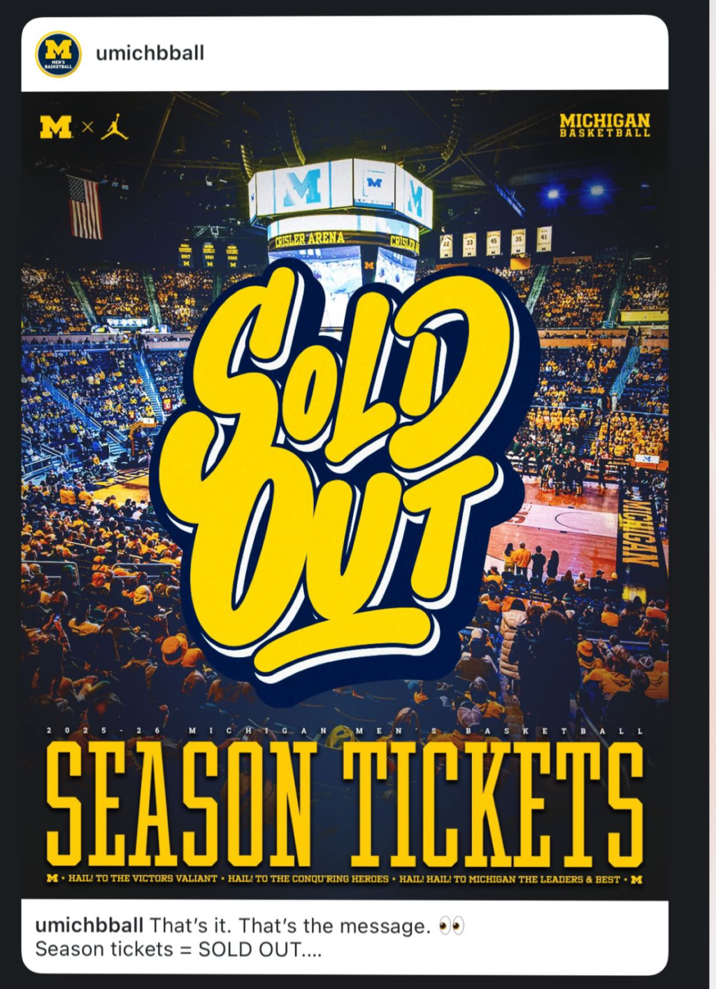 Aday Mara en el Crisler Center de Michigan Wolverines