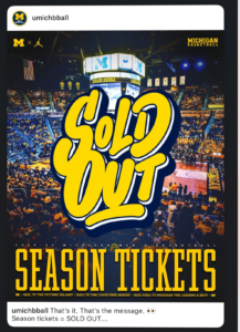 Aday Mara en el Crisler Center de Michigan Wolverines