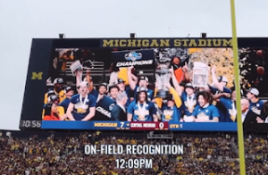 Michigan Wolverines celebrando el título Big Ten