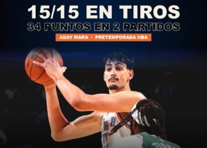 Aday Mara con Thunder: 15 de 15 en tiros y 34 puntos en dos partidos de pretemporada
